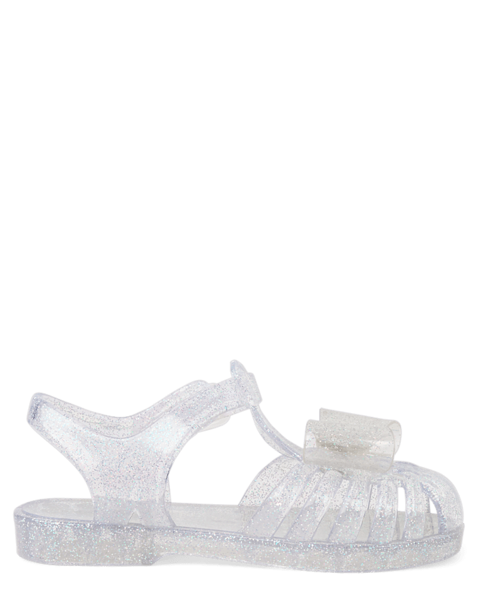 Girls Glitter Bow Jelly Sandals - Little Essentials