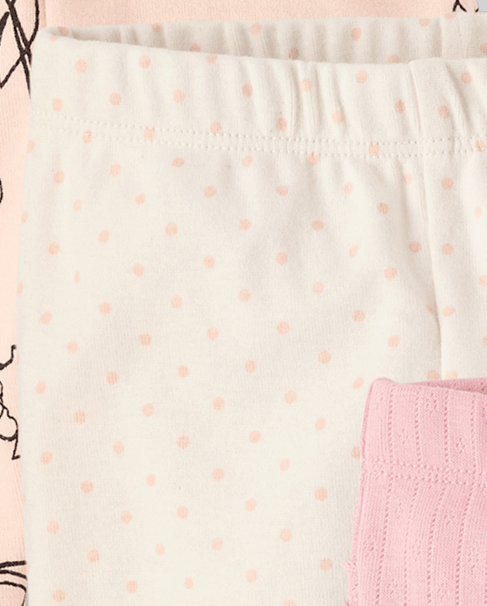 Baby Girls Rose Ruffle Leggings 3-Pack