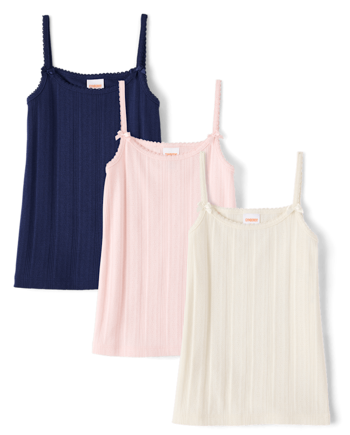Girls Pointelle Cami 3-Pack - Little Essentials