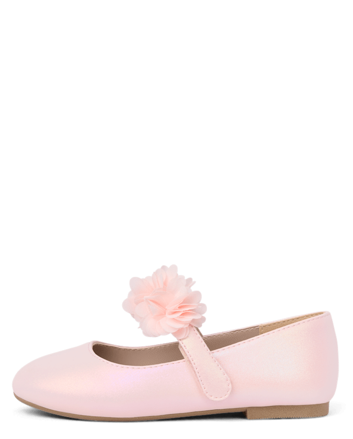 Girls Shimmer Floral Ballet Flats - Enchanted Garden