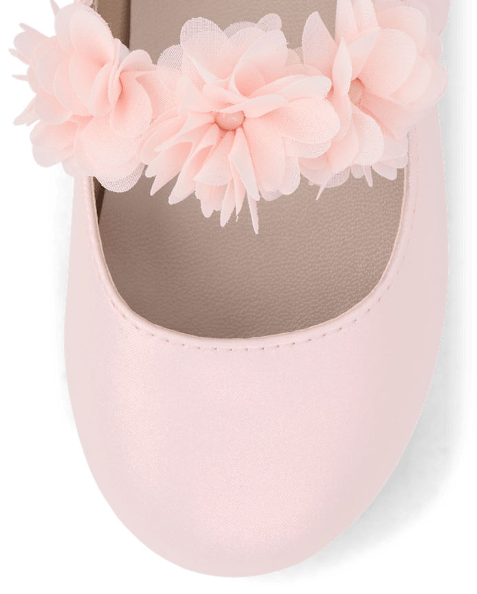 Girls Shimmer Floral Ballet Flats - Enchanted Garden
