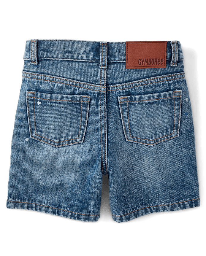 Boys Paint Splatter Jean Shorts - Driftwood Bay
