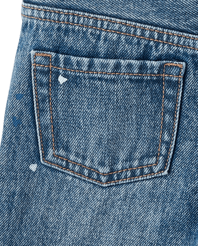 Boys Paint Splatter Jean Shorts - Driftwood Bay