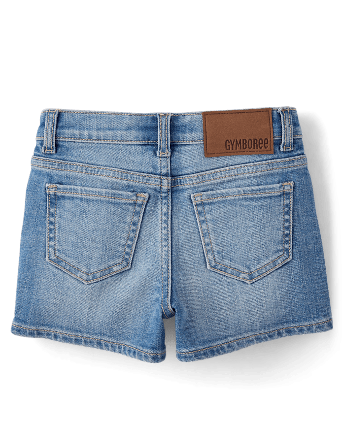 Girls Ripped Floral Patchwork Jean Shorts - Nantucket Charm