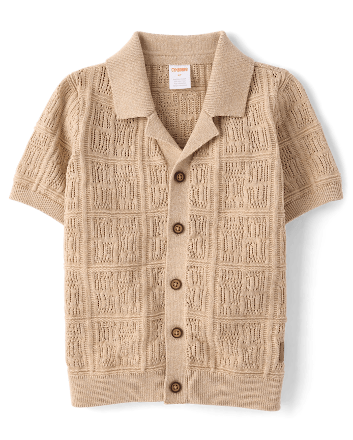 Boys Stitched Sweater Polo - Driftwood Bay