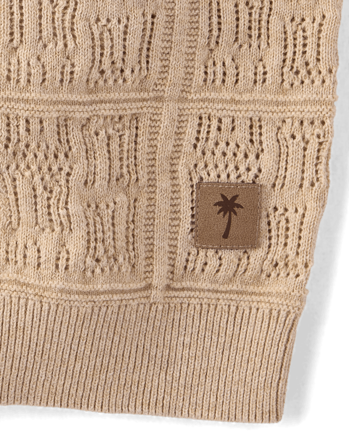Boys Stitched Sweater Polo - Driftwood Bay