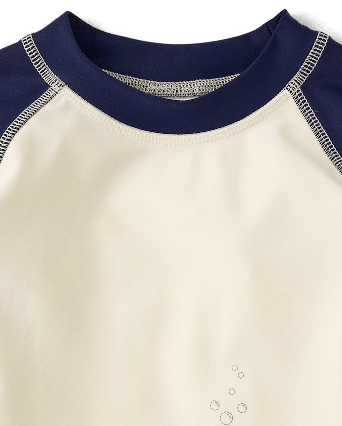 Boys Embroidered Whale Rashguard - Swim Shop