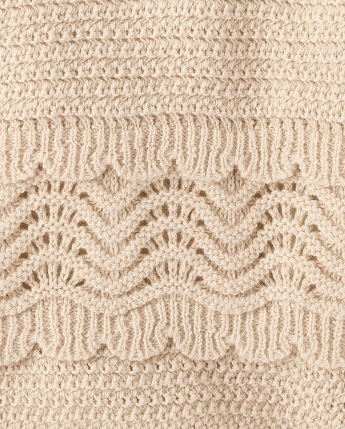 Girls Crochet Floral Scalloped Tank Top - Driftwood Bay