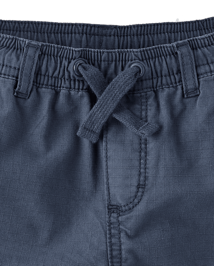 Boys Garment Dyed Ripstop Pull On Cargo Shorts - Driftwood Bay
