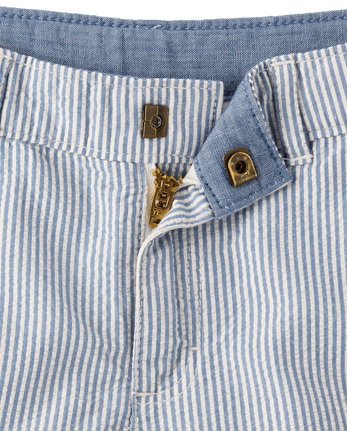 Boys Seersucker Chino Shorts - Nantucket Charm
