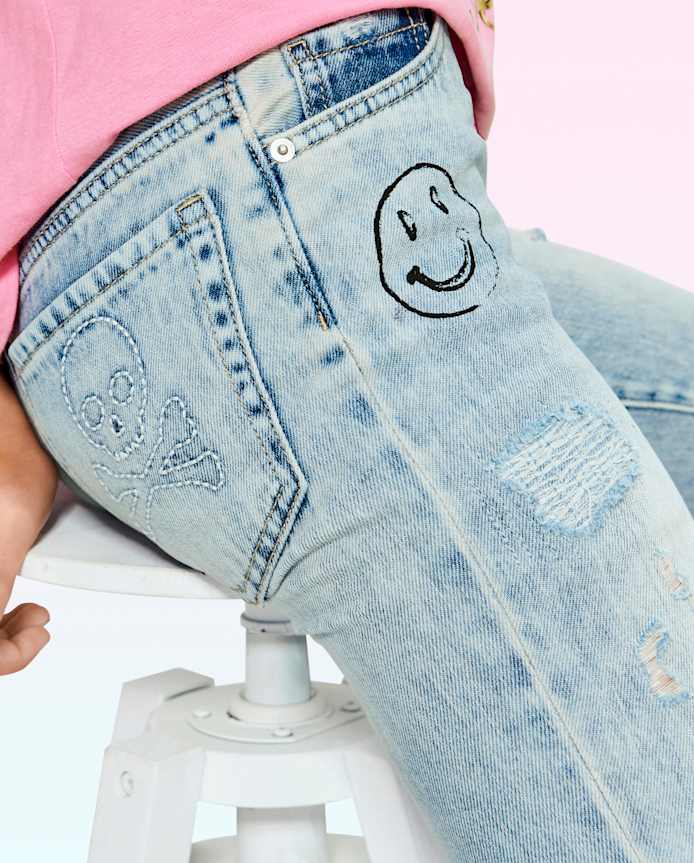 Tween Girls High Rise Girlfriend Jeans
