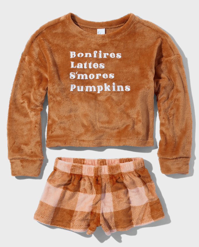Tween Girls Bonfire Fleece Pajamas