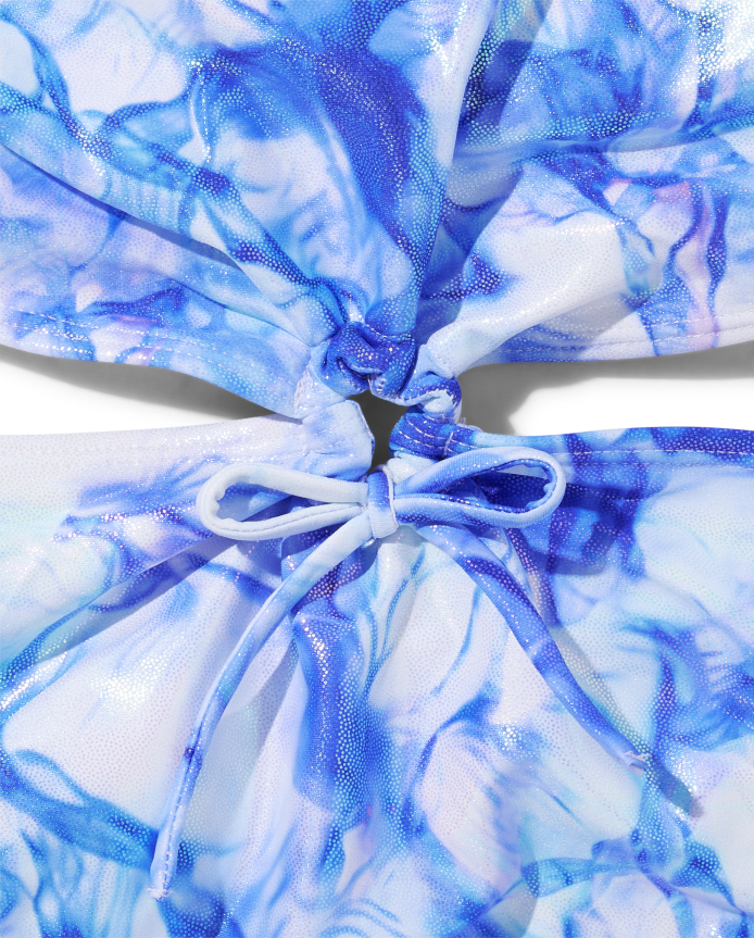 Tween Girls Watercolor Foil One Piece Swimsuit