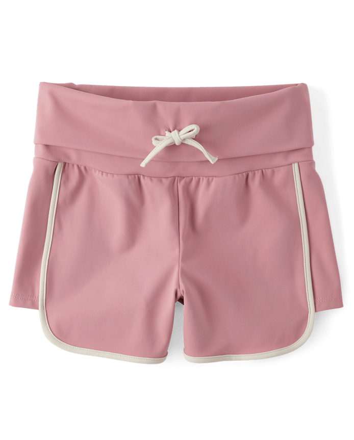 Tween Girls Quick Dry High Rise Foldover Dolphin Shorts