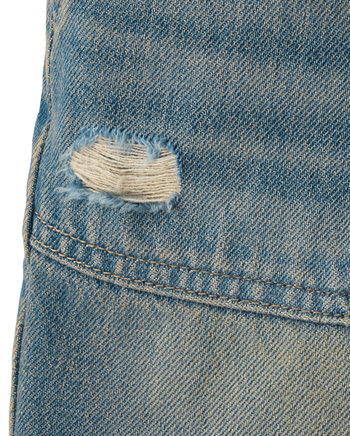 Tween Girls Ripped Relaxed Midi Jean Shorts