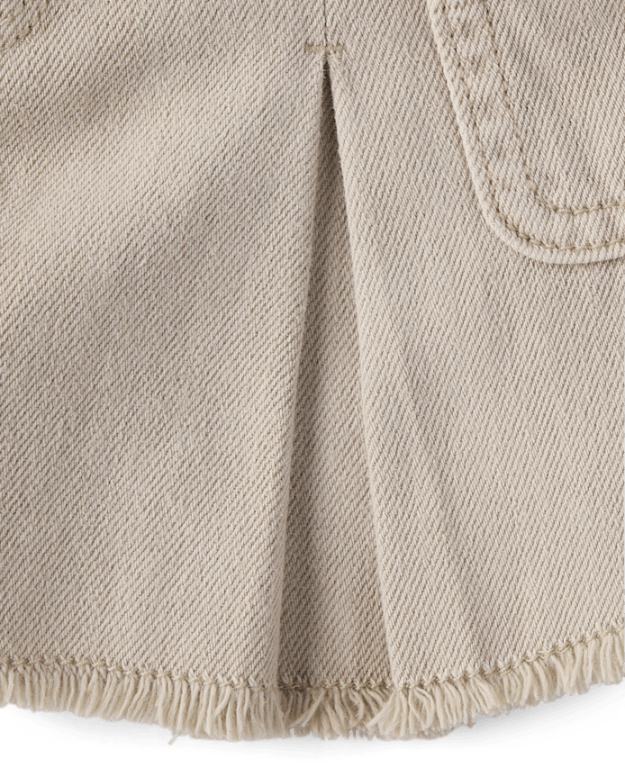 Tween Girls Garment Dyed Pleated Denim Cargo Skort