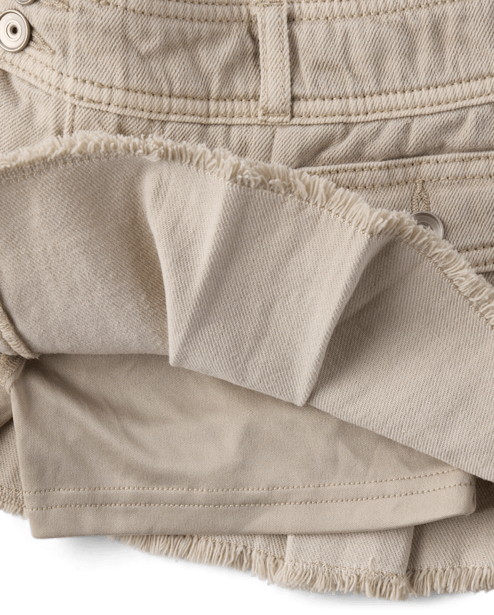 Tween Girls Garment Dyed Pleated Denim Cargo Skort