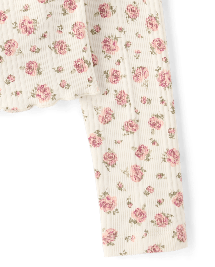Tween Girls Floral Cinched Split Front Top