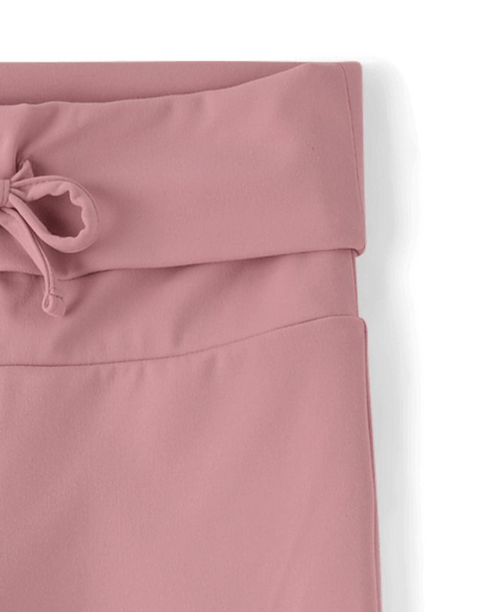 Tween Girls Quick Dry High Rise Foldover Leggings