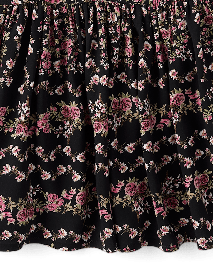 Tween Girls Floral Button Front Dress