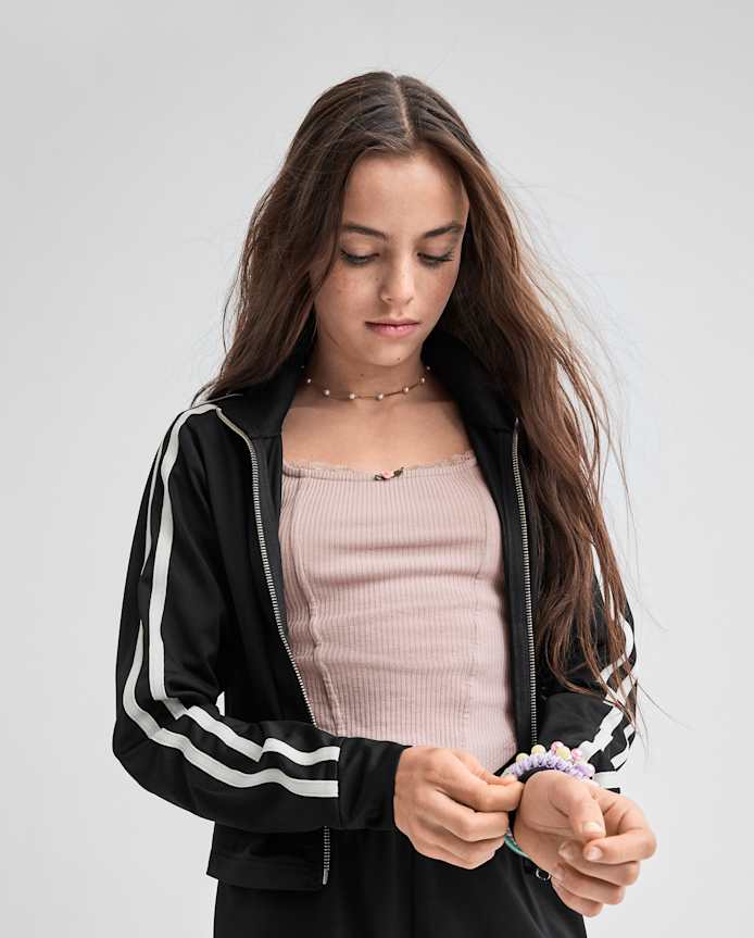 Tween Girls Contrast Stripe Track Jacket