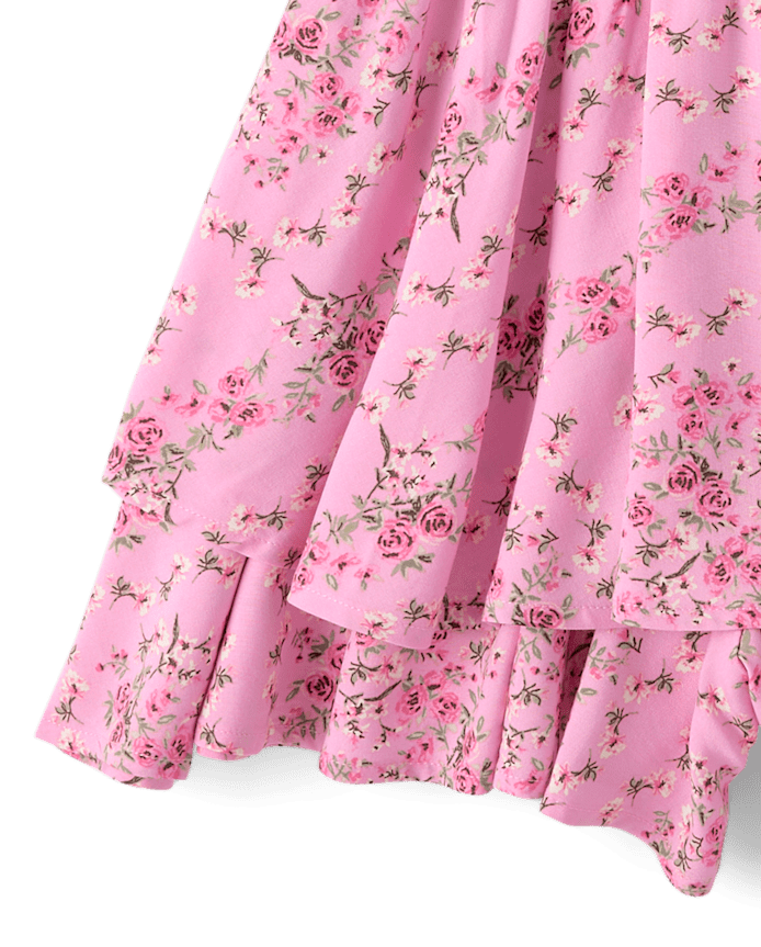 Tween Girls Floral Smocked Romper