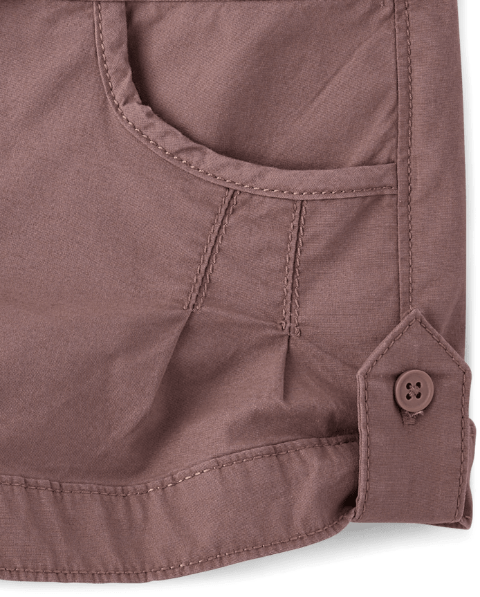 Tween Girls Canvas Shortie Shorts