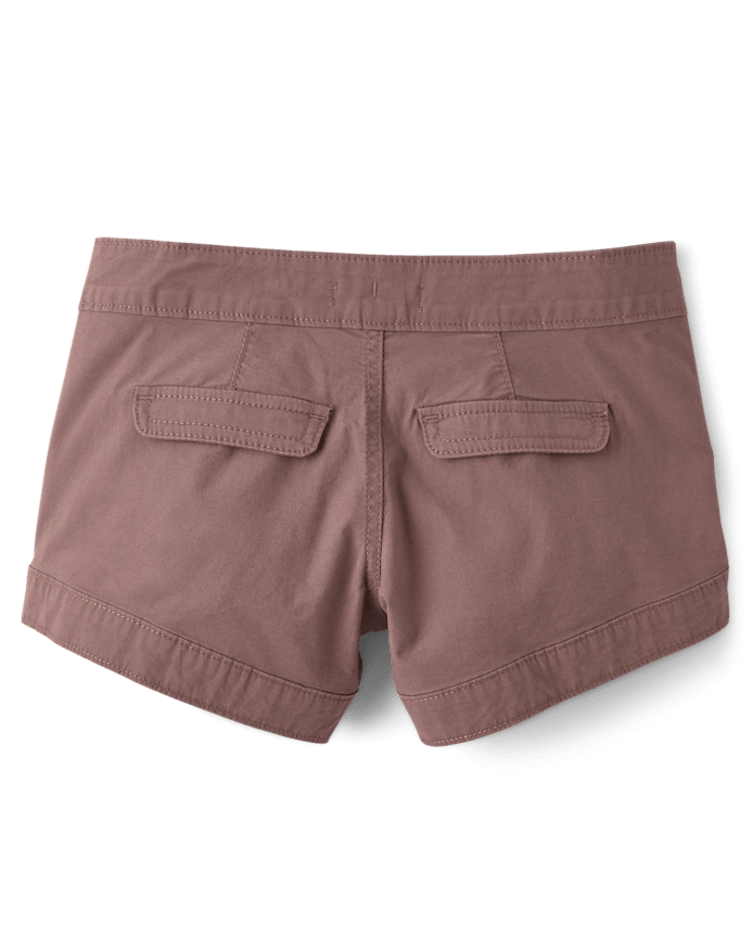 Tween Girls Canvas Shortie Shorts