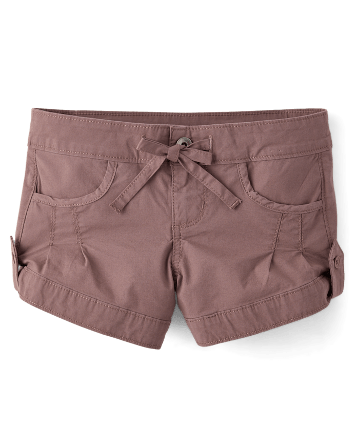 Tween Girls Canvas Shortie Shorts