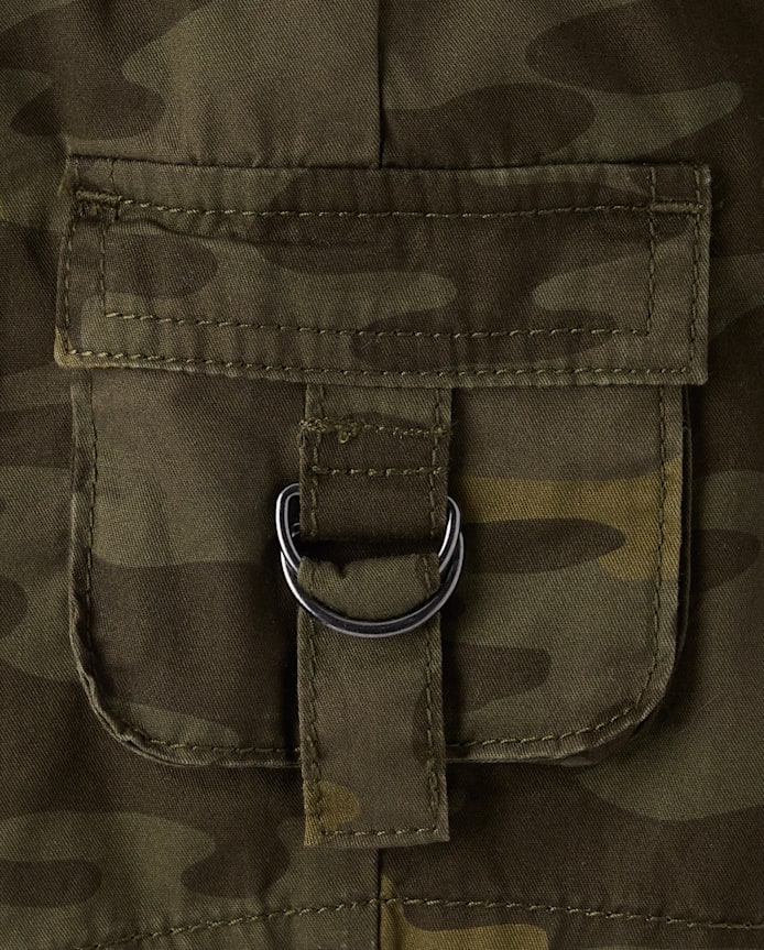 Tween Girls Camo Shortie Cargo Shorts