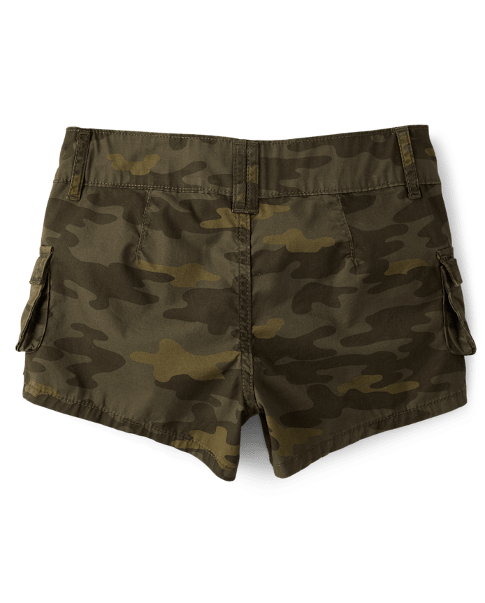 Tween Girls Camo Shortie Cargo Shorts