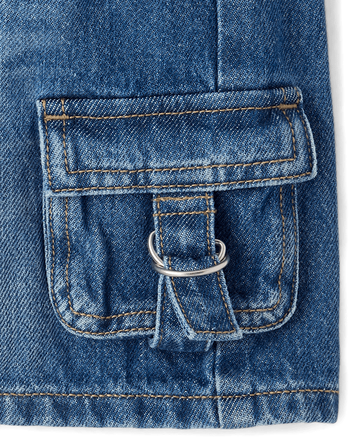 Tween Girls Denim Cargo Skort