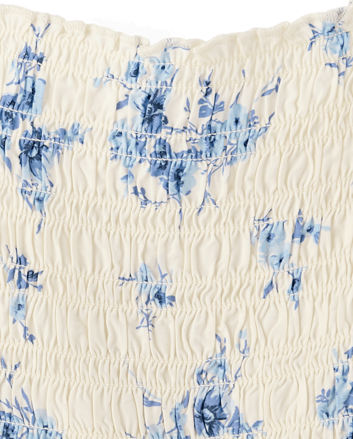 Tween Girls Floral Smocked Romper