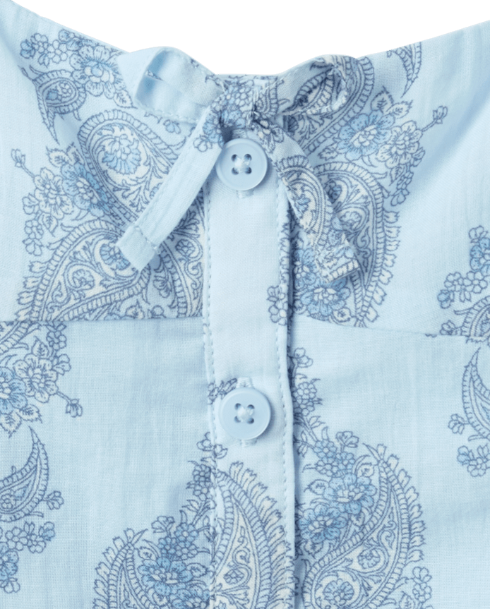 Tween Girls Paisley Button Tank Dress