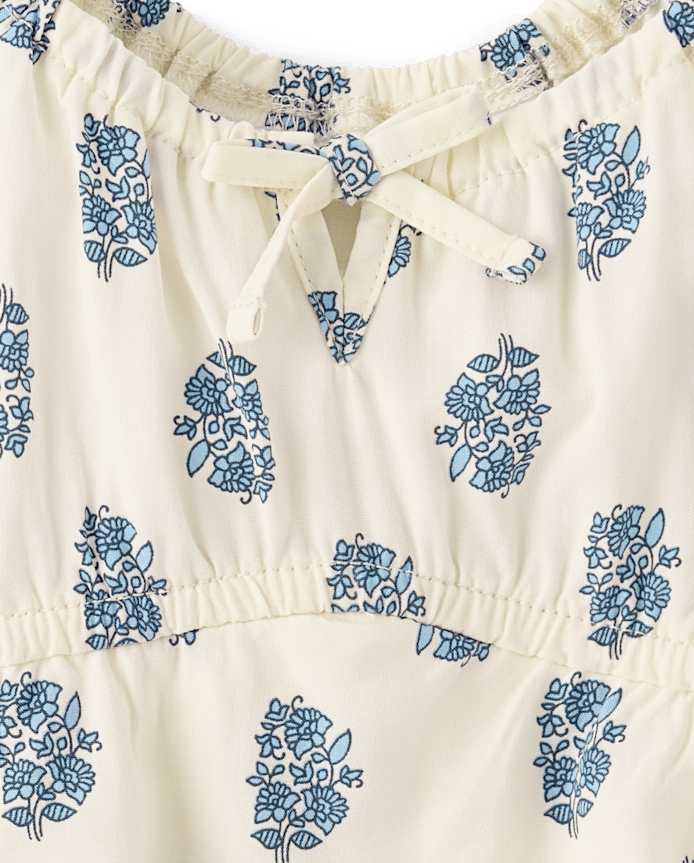 Tween Girls Floral Tiered Tank Top