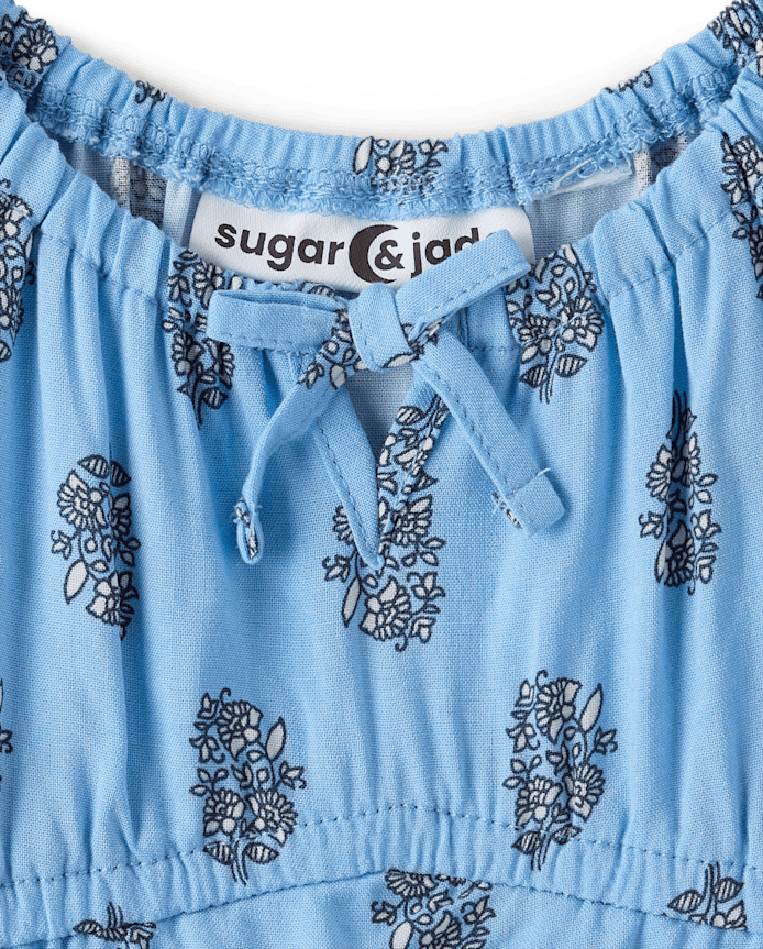 Tween Girls Floral Tiered Tank Top