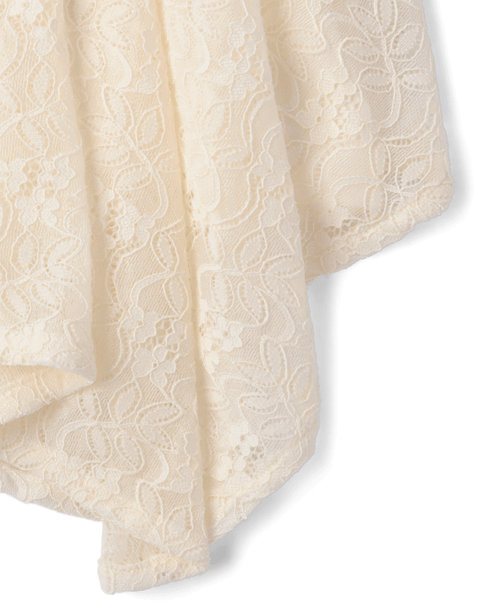 Tween Girls Lace Midi Hanky Hem Skirt