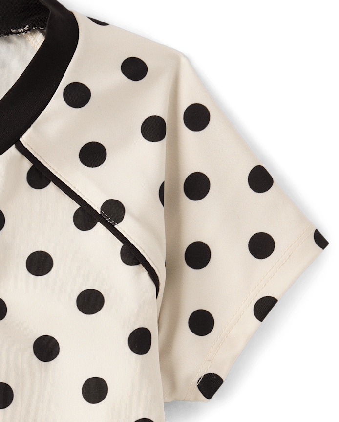 Tween Girls Quick Dry Racing Polka Dot Baby Tee