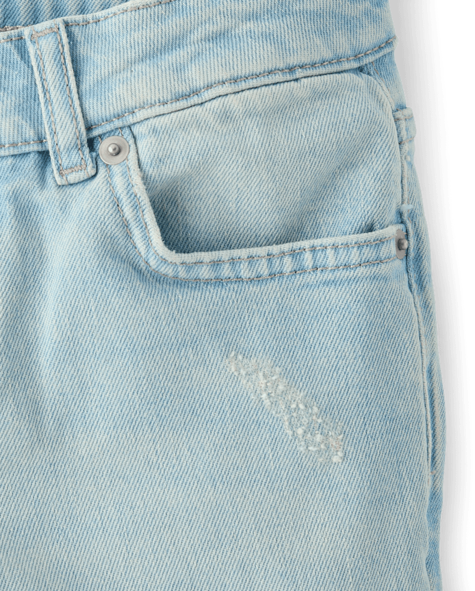Tween Girls Ripped 90s Straight Jeans
