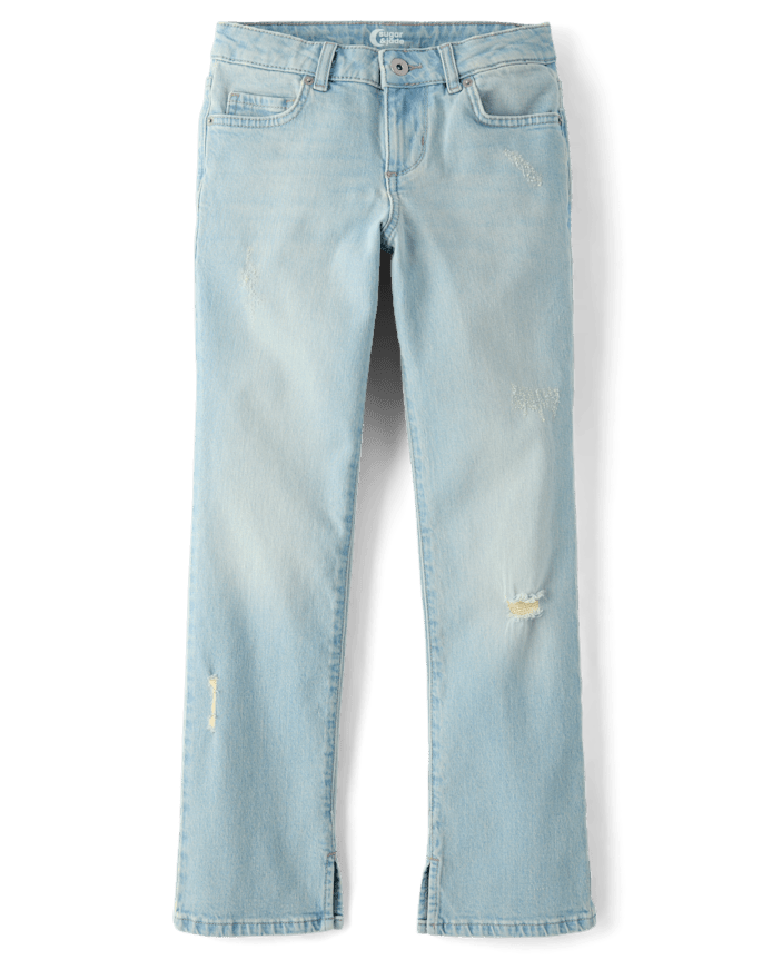 Tween Girls Ripped 90s Straight Jeans