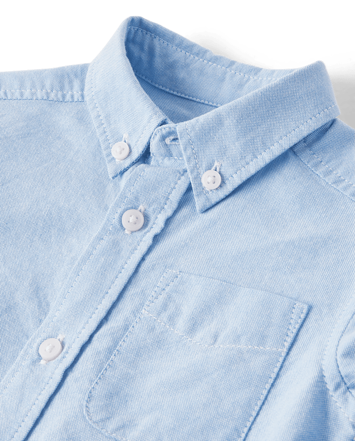 Chemise Oxford boutonnée uniforme pour bébé et tout-petit garçon