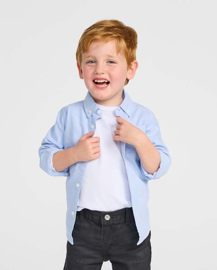 Baby And Toddler Boys Uniform Oxford Button Down Shirt