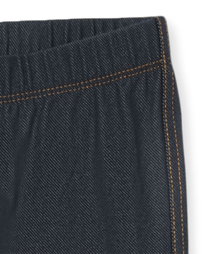 Girls Regular Faux Denim Leggings