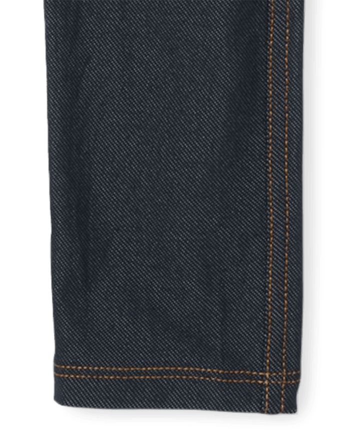 Girls Regular Faux Denim Leggings