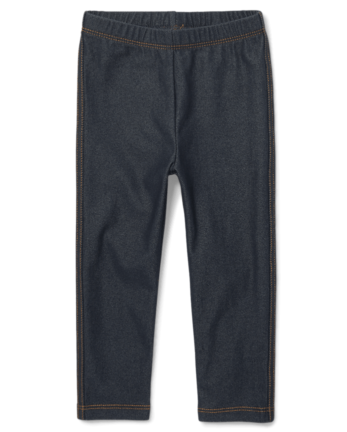 Baby And Toddler Girls Faux Denim Leggings