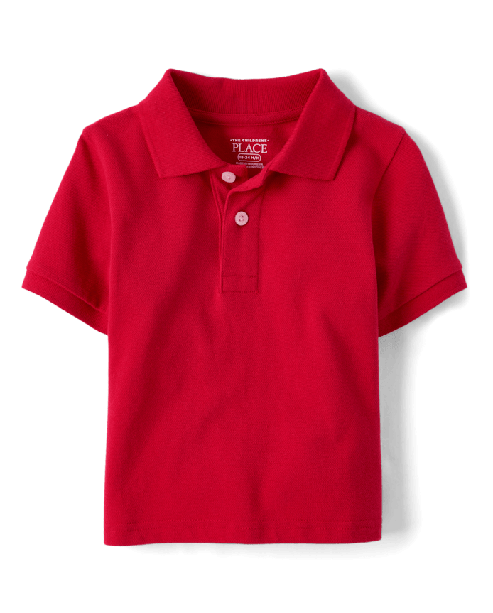 Polo en piqué d'uniforme pour bébés et tout-petits garçons