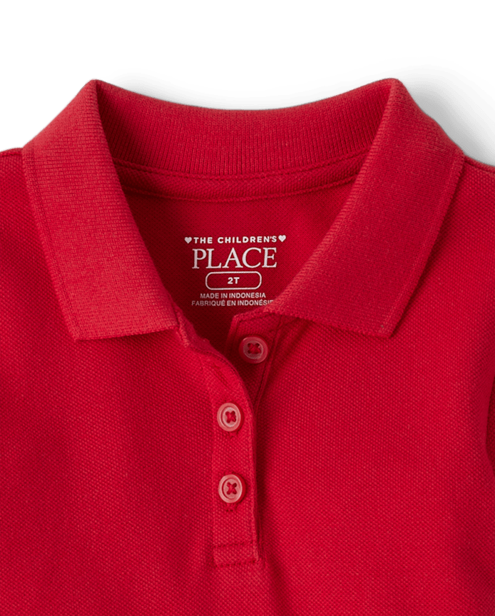 Toddler Girls Uniform Soft Pique Polo Dress