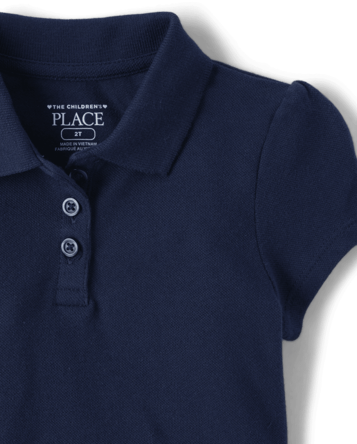 Toddler Girls Uniform Soft Pique Polo Dress