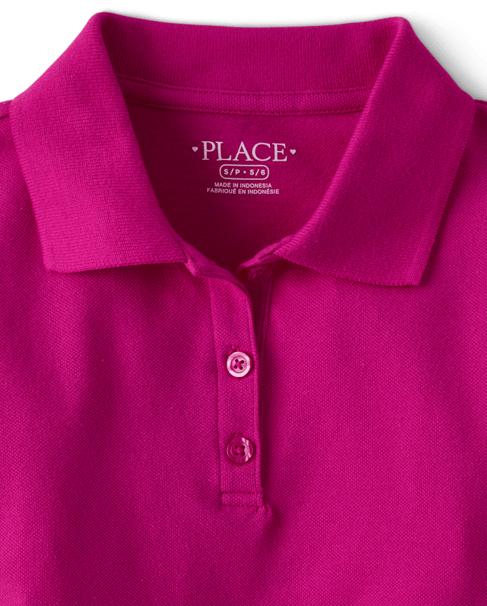 Polo en piqué d'uniforme pour fille