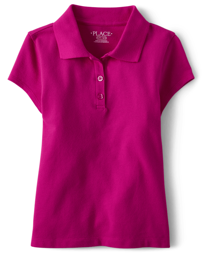 Polo en piqué d'uniforme pour fille